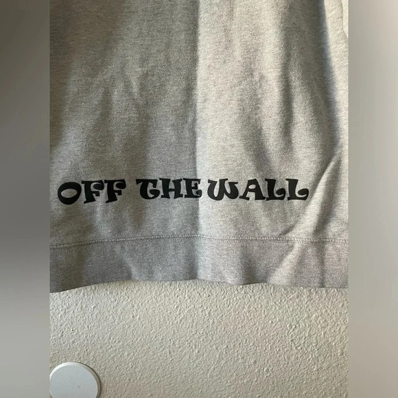 Vans Off the Wall Hoodie Sweatshirt Pullover No Bad Trips Better Daze Gray S - Picture 10 of 13
